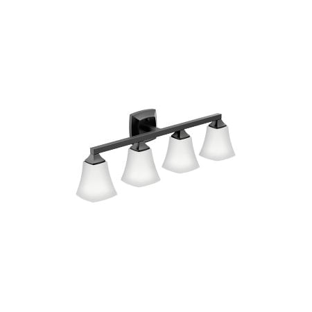 Moen Voss Four Globe Bath Light in Matte Black YB5164BL